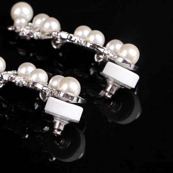 Ladies' Beautiful Alloy With Irregular Cubic Zirconia Earrings