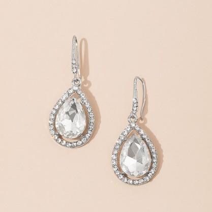 Ladies' Beautiful Alloy With Irregular Cubic Zirconia Earrings