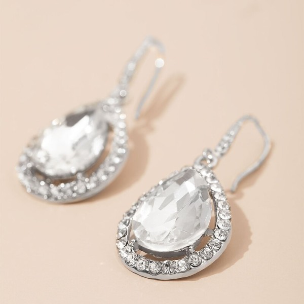 Ladies' Beautiful Alloy With Irregular Cubic Zirconia Earrings