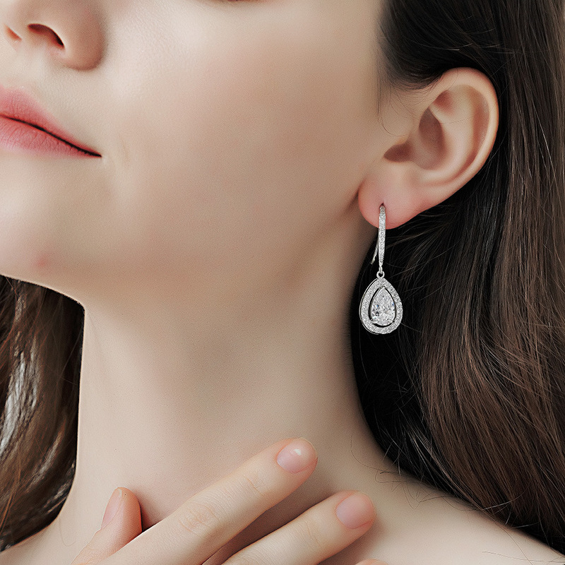 Ladies' Beautiful Alloy With Irregular Cubic Zirconia Earrings