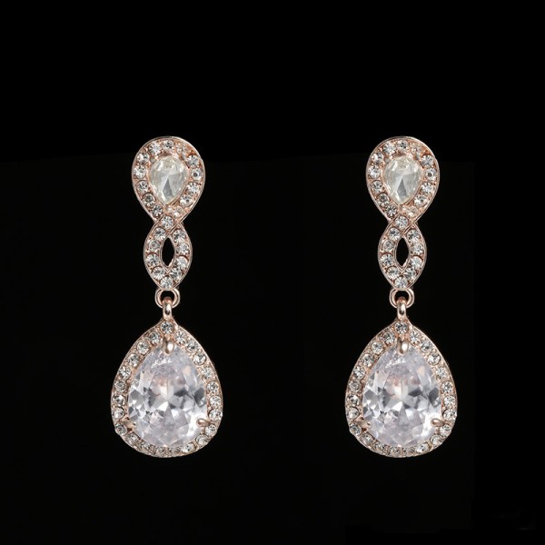 Ladies' Beautiful Alloy With Irregular Cubic Zirconia Earrings