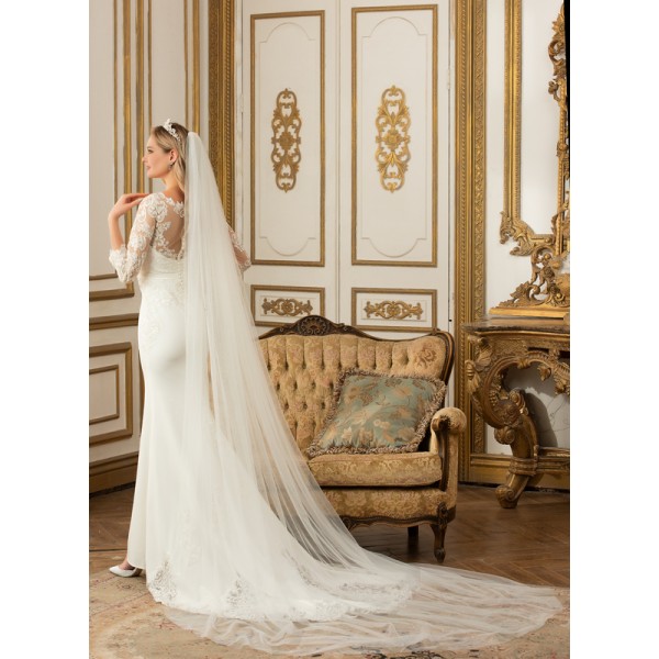 One-tier Cut Edge Cathedral Bridal Veils