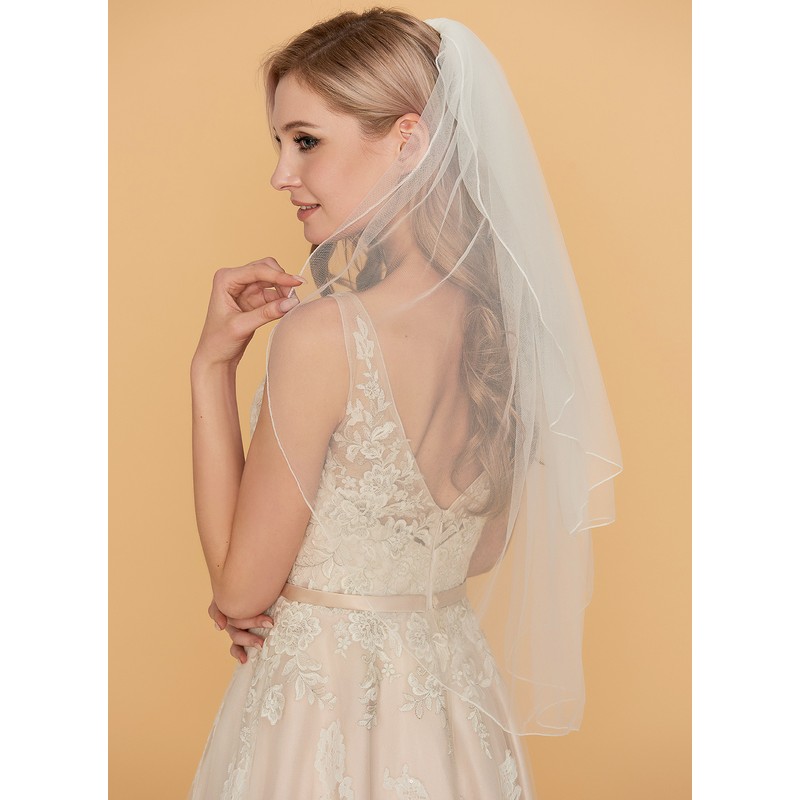 Two-tier Pencil Edge Waltz Bridal Veils