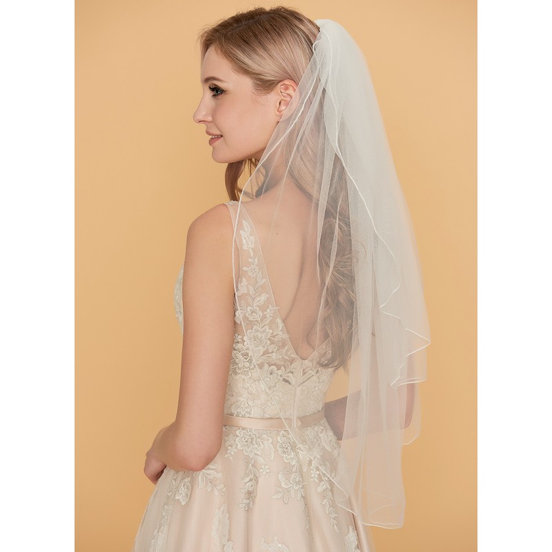 Two-tier Pencil Edge Waltz Bridal Veils