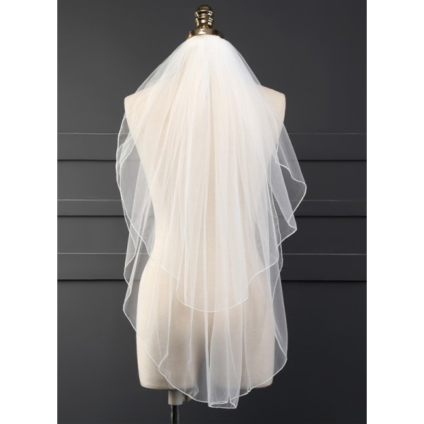 Two-tier Pencil Edge Waltz Bridal Veils