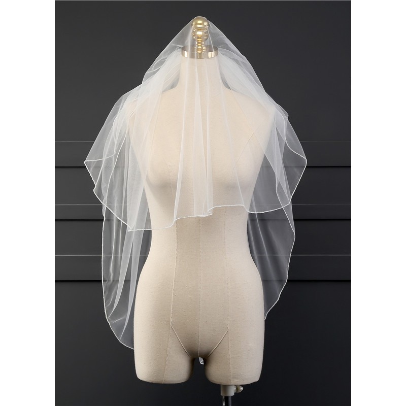 Two-tier Pencil Edge Waltz Bridal Veils