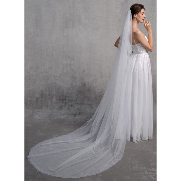 Two-tier Cut Edge Cathedral Bridal Veils