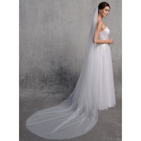 Two-tier Cut Edge Cathedral Bridal Veils