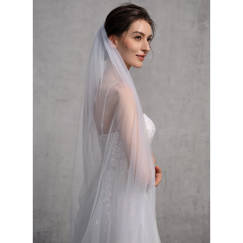 Two-tier Cut Edge Cathedral Bridal Veils