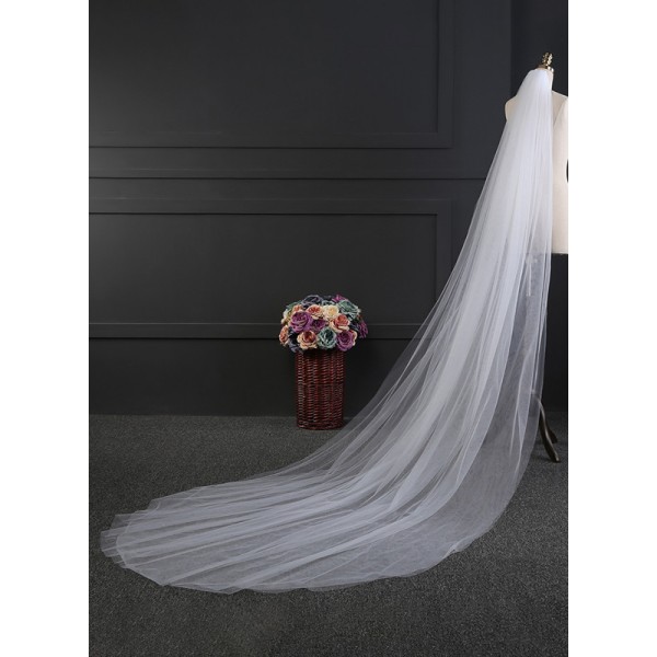 Two-tier Cut Edge Cathedral Bridal Veils