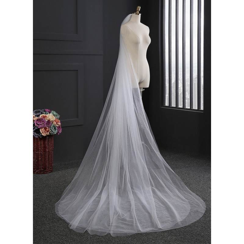 Two-tier Cut Edge Cathedral Bridal Veils