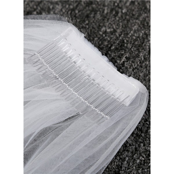 One-tier Cut Edge Chapel Bridal Veils