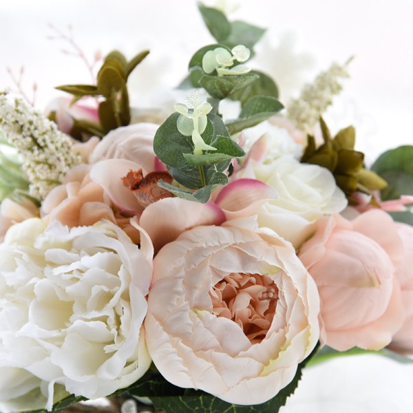 Round Silk Flower Bridal Bouquets -