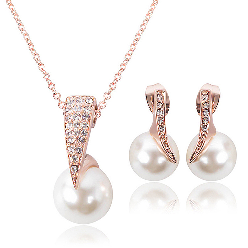 Ladies' Beautiful Alloy With Irregular Cubic Zirconia Jewelry Sets