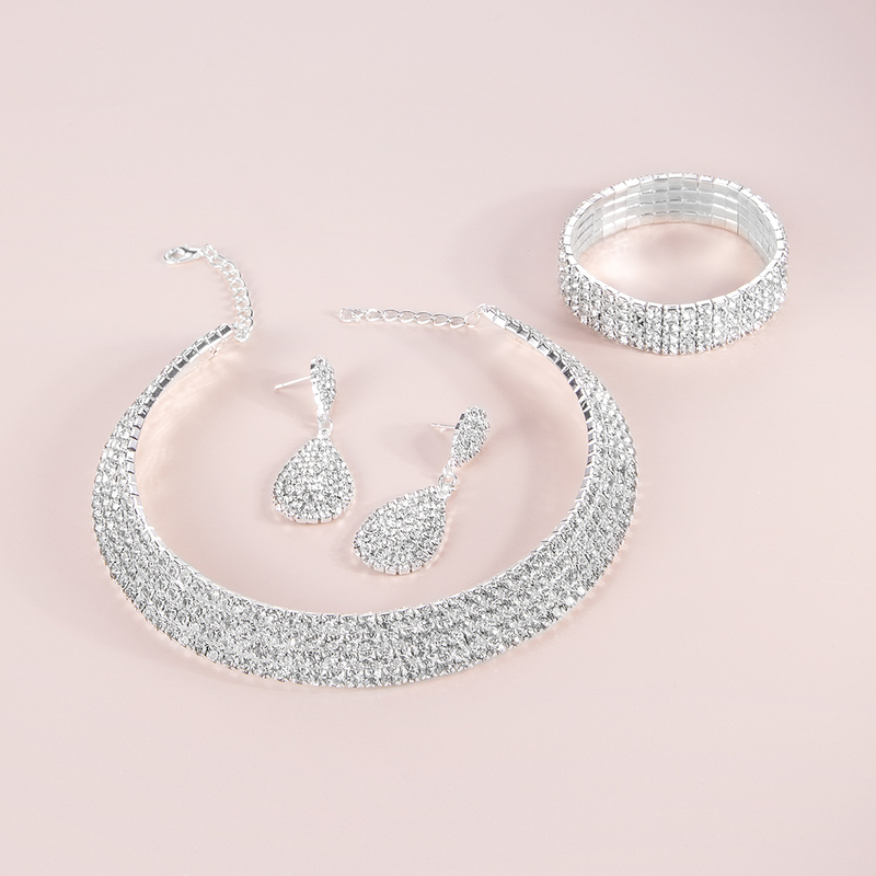 Ladies' Shining Alloy With Irregular Cubic Zirconia Jewelry Sets