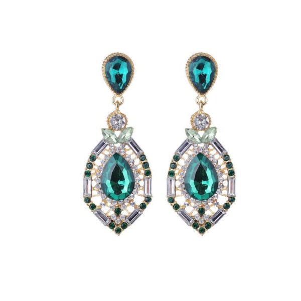 Ladies' Gorgeous Alloy With Irregular Rhinestone Earrings