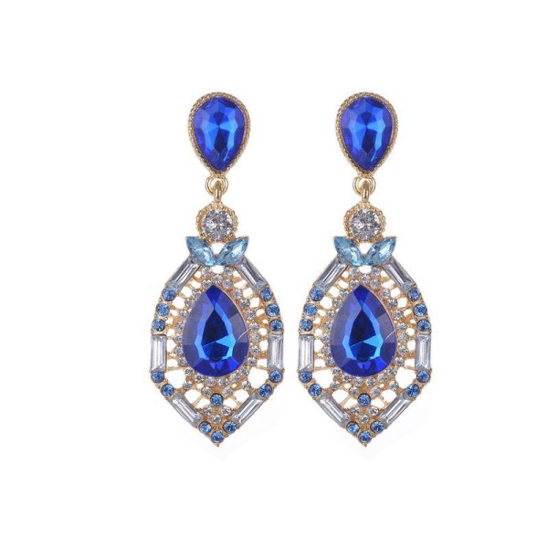 Ladies' Gorgeous Alloy With Irregular Rhinestone Earrings