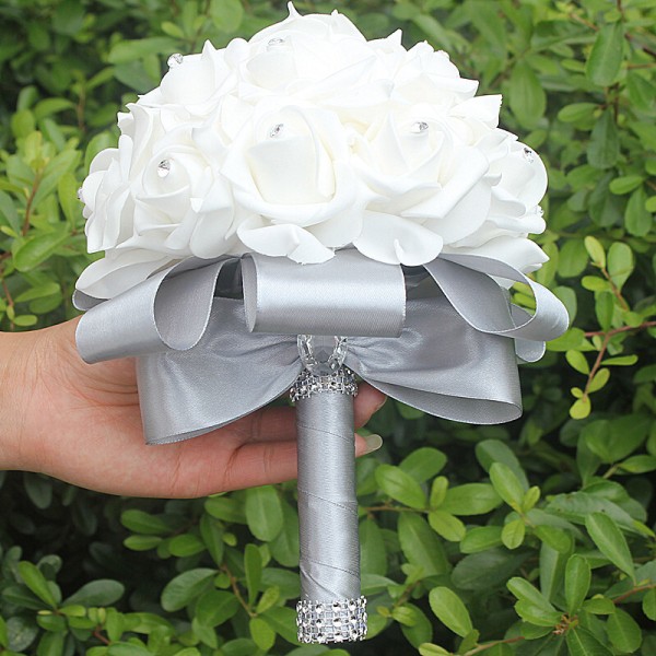 Round Foam Bridal Bouquets (Sold in a single piece) -