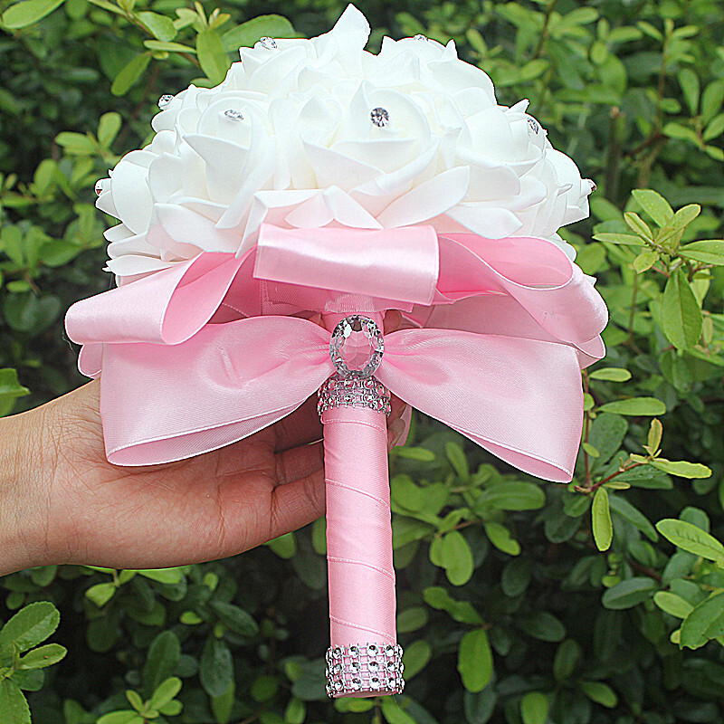 Round Foam Bridal Bouquets (Sold in a single piece) -