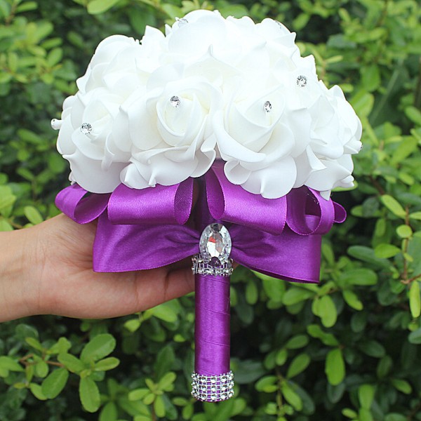 Round Foam Bridal Bouquets (Sold in a single piece) -