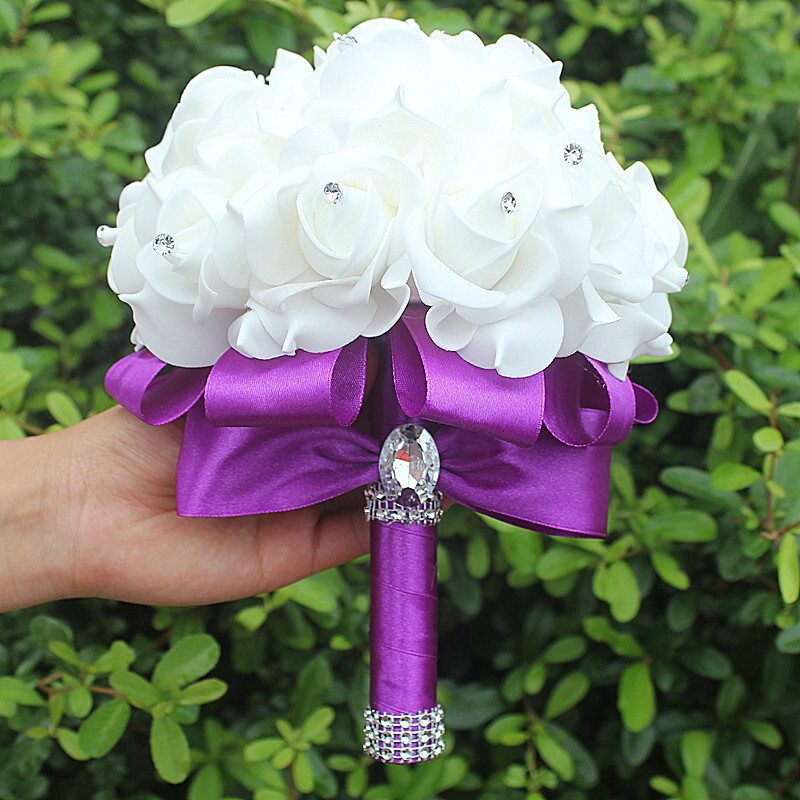 Round Foam Bridal Bouquets (Sold in a single piece) -