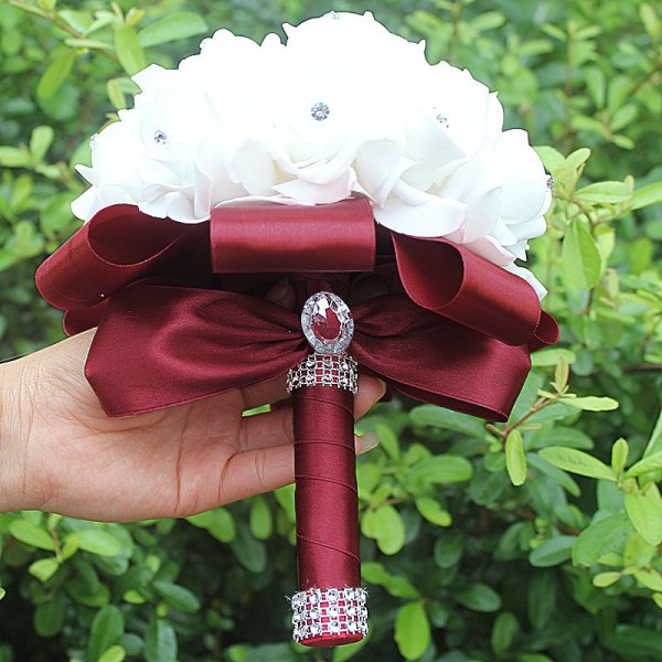 Round Foam Bridal Bouquets (Sold in a single piece) -