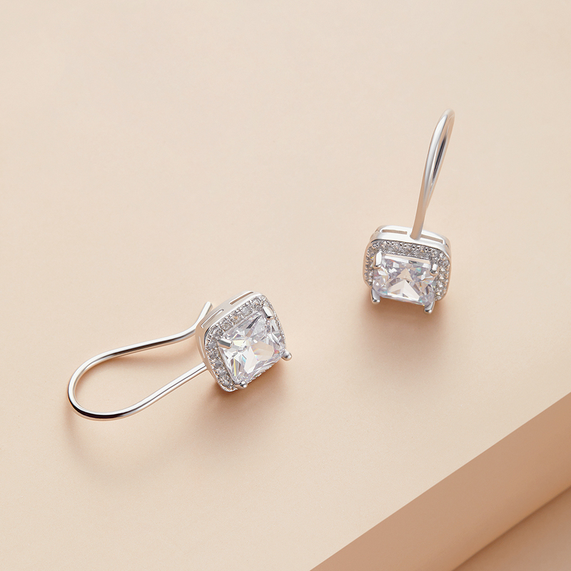 Unique Alloy With Irregular Cubic Zirconia Earrings