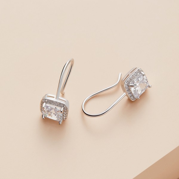 Unique Alloy With Irregular Cubic Zirconia Earrings