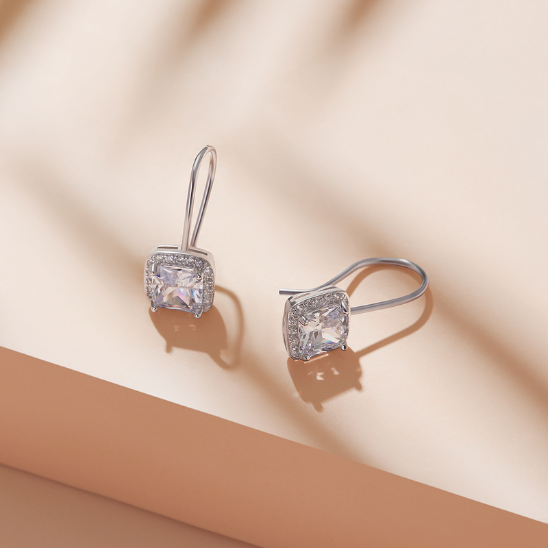 Unique Alloy With Irregular Cubic Zirconia Earrings