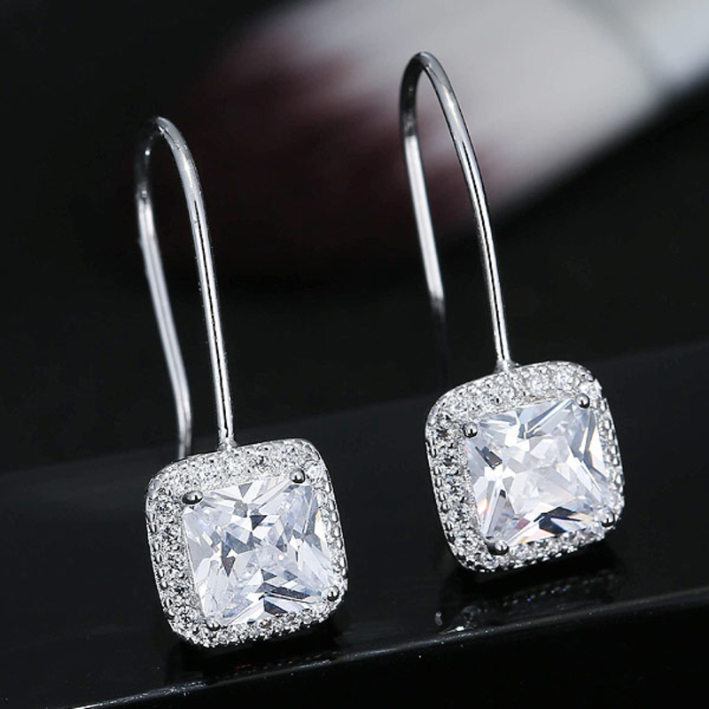 Unique Alloy With Irregular Cubic Zirconia Earrings