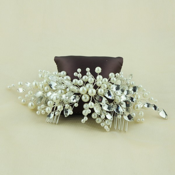 Combs & Barrettes/Headpiece Amazing With Venetian Pearl (Sold in single piece)