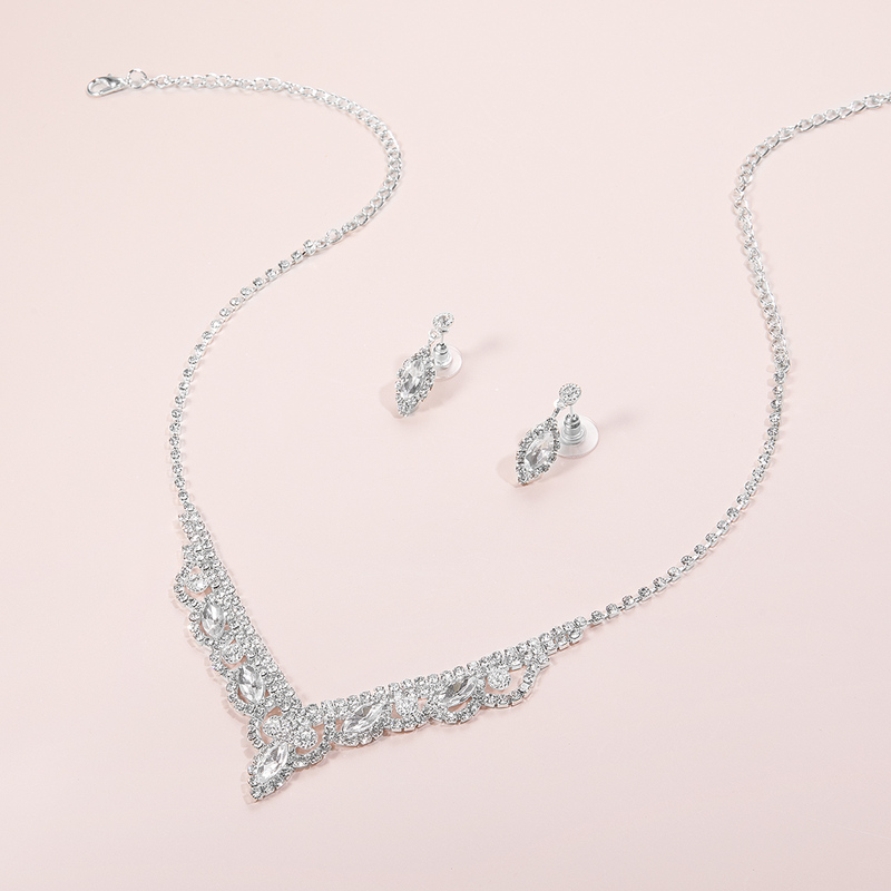 Ladies' Classic Alloy With Irregular Rhinestone Jewelry Sets