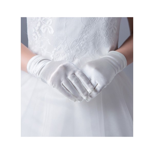 Satin Wrist Length Glove