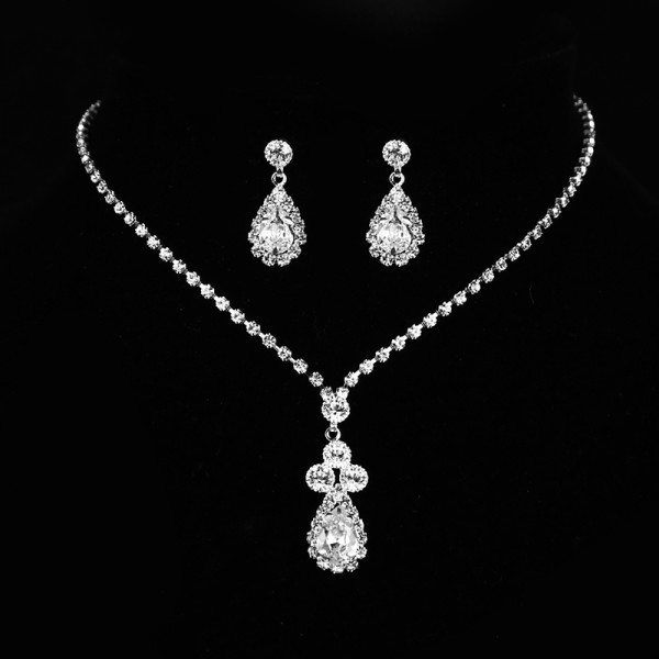 Ladies' Elegant Alloy With Irregular Rhinestone Jewelry Sets