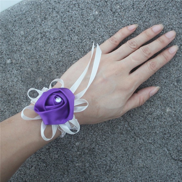 Free-Form Satin Wrist Corsage (Sold in a single piece) -