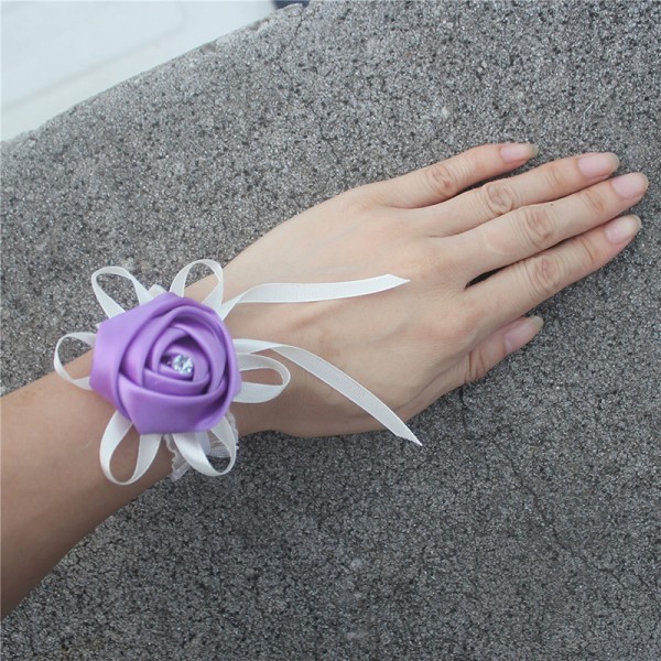 Free-Form Satin Wrist Corsage (Sold in a single piece) -