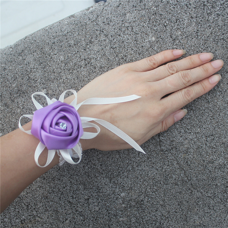 Free-Form Satin Wrist Corsage (Sold in a single piece) -