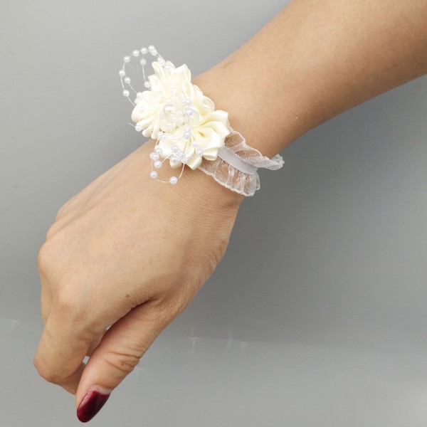 Free-Form Satin Wrist Corsage (Sold in a single piece) -