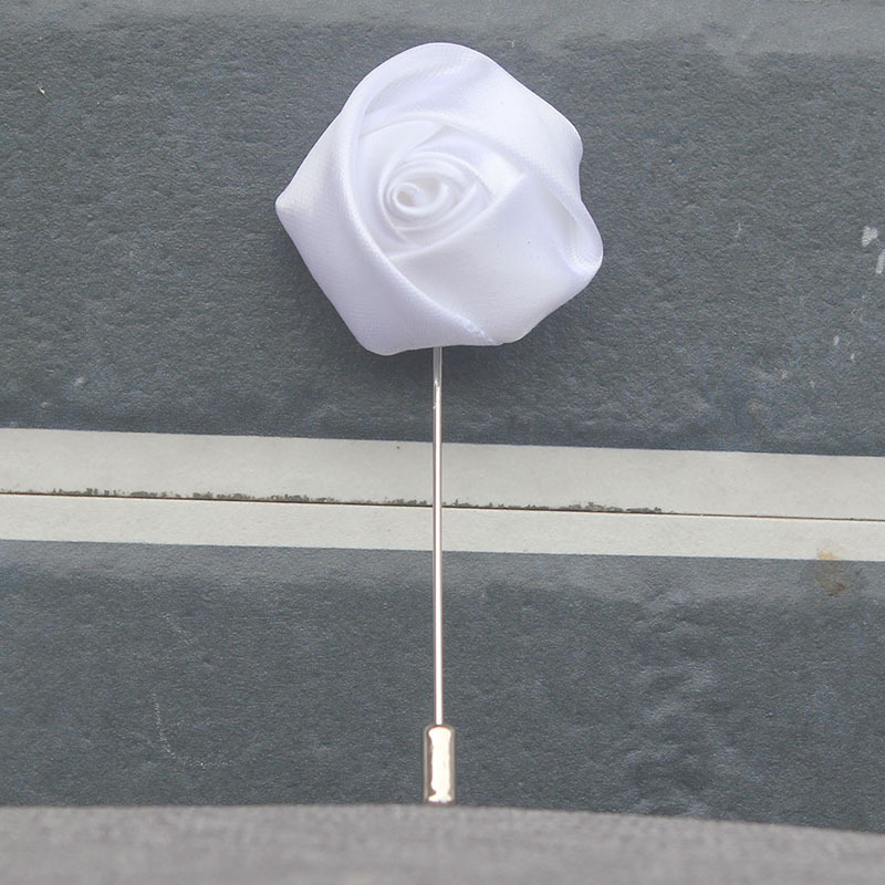 Romantic Free-Form Satin Boutonniere (Sold in a single piece) -