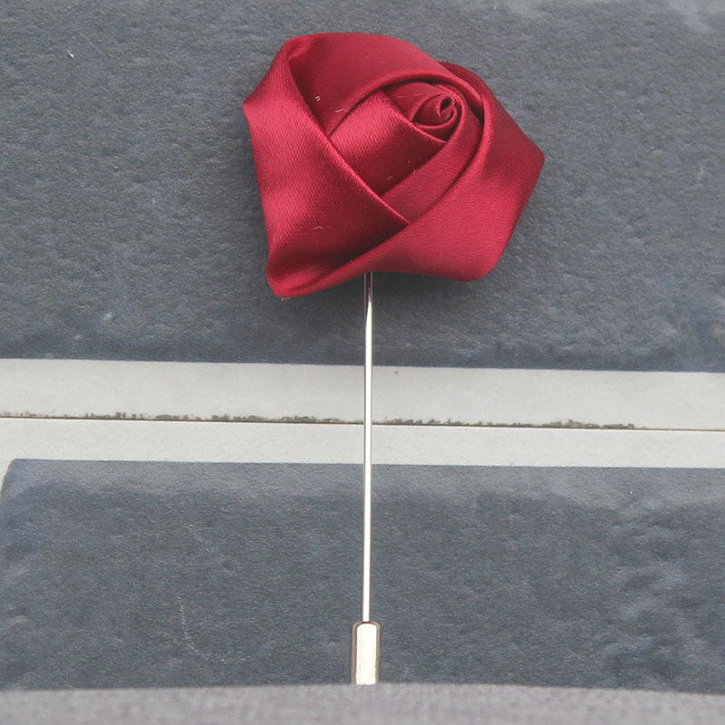 Romantic Free-Form Satin Boutonniere (Sold in a single piece) -