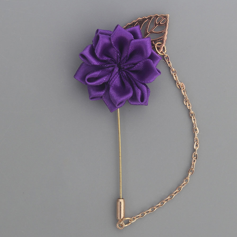 Romantic Free-Form Satin Boutonniere (Sold in a single piece) -