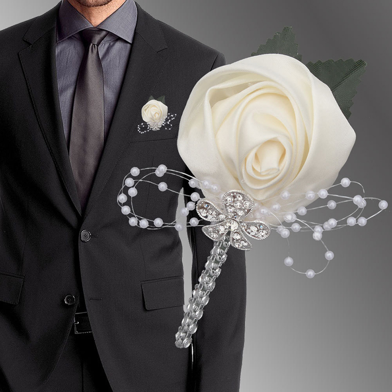 Classic Free-Form Satin Boutonniere (Sold in a single piece) -