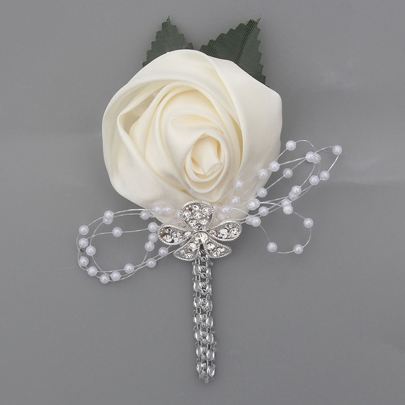 Classic Free-Form Satin Boutonniere (Sold in a single piece) -