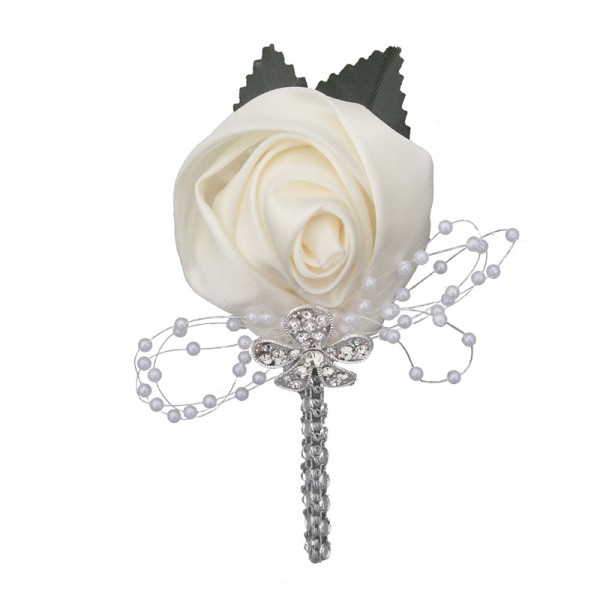 Classic Free-Form Satin Boutonniere (Sold in a single piece) -