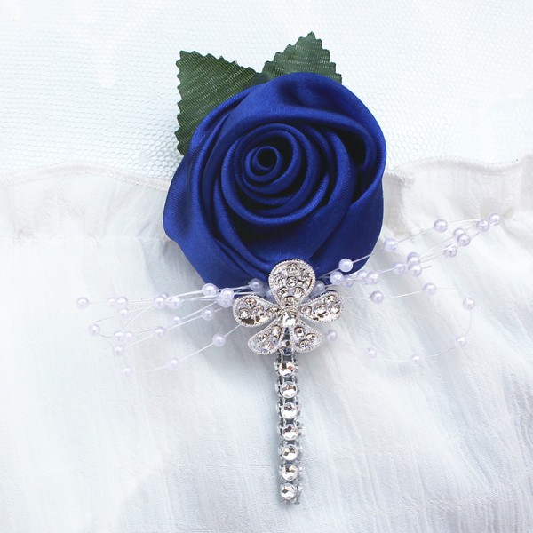 Classic Free-Form Satin Boutonniere (Sold in a single piece) -