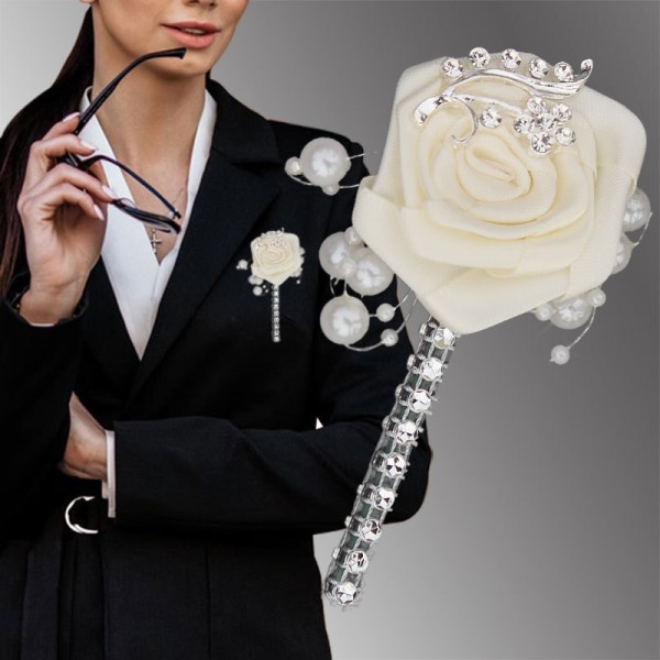 Classic Free-Form Satin Boutonniere (Sold in a single piece) -