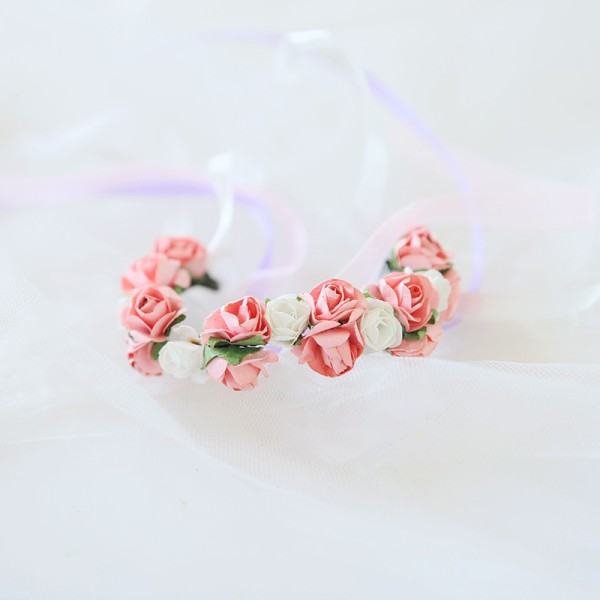 Free-Form Silk Flower Wrist Corsage (Sold in a single piece) -