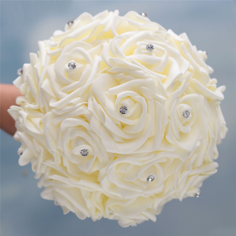 Round Foam Bridal Bouquets (Sold in a single piece) - Bridal Bouquets