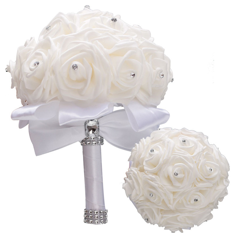 Round Foam Bridal Bouquets (Sold in a single piece) - Bridal Bouquets