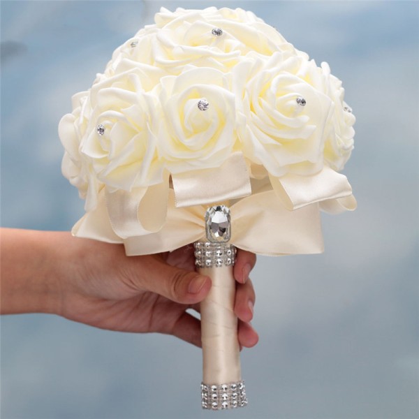 Round Foam Bridal Bouquets (Sold in a single piece) - Bridal Bouquets